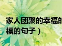 家人团聚的幸福的句子端午节（家人团聚的幸福的句子）