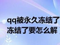 qq被永久冻结了怎么解绑手机号（qq被永久冻结了要怎么解）