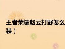 王者荣耀赵云打野怎么出装最好（王者荣耀赵云打野怎么出装）