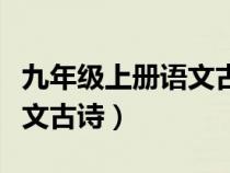 九年级上册语文古诗运用典故（九年级上册语文古诗）