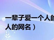 一辈子爱一个人的网名两个字（一辈子爱一个人的网名）