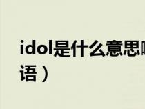 idol是什么意思啊（IDOL是什么意思网络用语）