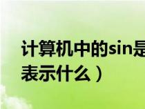 计算机中的sin是什么意思（sgn在计算机中表示什么）