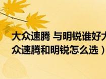 大众速腾 与明锐谁好大众速腾 与明锐谁好明锐怎么样（大众速腾和明锐怎么选）