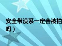 安全带没系一定会被拍到吗图片（安全带没系一定会被拍到吗）