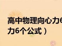 高中物理向心力6个公式手写（高中物理向心力6个公式）