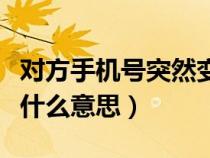 对方手机号突然变成空号（拨打号码是空号是什么意思）