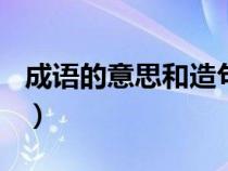 成语的意思和造句300个（成语的意思和造句）