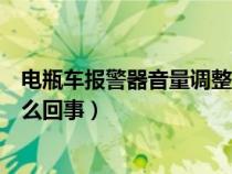 电瓶车报警器音量调整（玫瑰之约电动车报警器声音小是怎么回事）