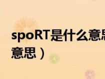 spoRT是什么意思电动车上的（sport是什么意思）