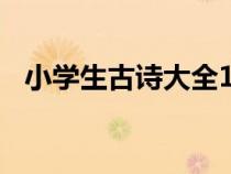 小学生古诗大全100首（小学生古诗大全）