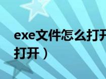 exe文件怎么打开电脑并安装（exe文件怎么打开）