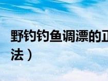 野钓钓鱼调漂的正确方法（钓鱼调漂的正确方法）