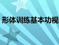 形体训练基本功视频（形体基本功训练教程）