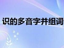 识的多音字并组词语（识多音字组词有哪些）