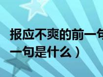 报应不爽的前一句是什么意思（报应不爽的前一句是什么）