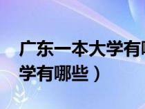 广东一本大学有哪些学校2022（广东一本大学有哪些）