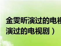 金雯昕演过的电视剧韩医生是什么剧（金雯昕演过的电视剧）