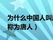 为什么中国人叫唐人 汉人（中国人为什么被称为唐人）