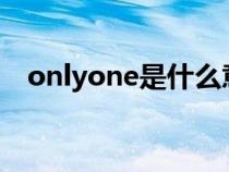 onlyone是什么意思（OnLy是什么意思）