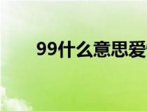 99什么意思爱情数字（99什么意思）