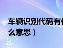 车辆识别代码有何意义?（车辆识别代码是什么意思）