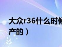 大众r36什么时候停产的（大众r36哪一年停产的）