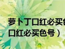 萝卜丁口红必买色号oo1S号紫色系（萝卜丁口红必买色号）