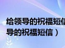 给领导的祝福短信后怎么署名呢怎么写（给领导的祝福短信）