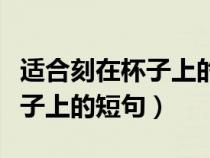 适合刻在杯子上的短句情侣英文（适合刻在杯子上的短句）