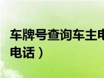 车牌号查询车主电话怎么查（车牌号查询车主电话）