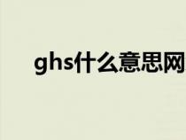 ghs什么意思网络热词（ghs什么意思）