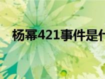 杨幂421事件是什么（421事件是什么梗）