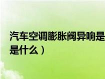 汽车空调膨胀阀异响是什么原因（汽车空调膨胀阀堵的现象是什么）