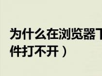 为什么在浏览器下载的软件打不开（下载的软件打不开）