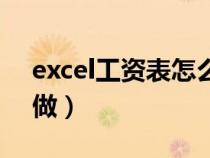 excel工资表怎么做表格（excel工资表怎么做）