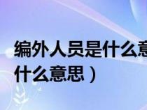 编外人员是什么意思给交社保吗（编外人员是什么意思）