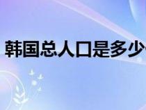 韩国总人口是多少亿人（韩国总人口是多少）