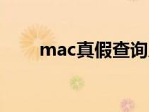 mac真假查询入口（新版mac真假）