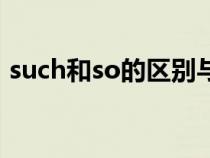 such和so的区别与联系（such和so的区别）