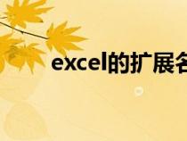 excel的扩展名字（excel的扩展名）