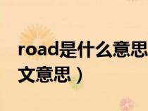 road是什么意思英语翻译成中文（road的中文意思）