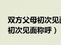 双方父母初次见面要准备礼物吗?（双方父母初次见面称呼）