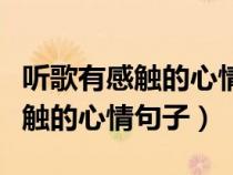 听歌有感触的心情句子用诗句表达（听歌有感触的心情句子）