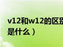 v12和w12的区别哪个更好（w12和v12区别是什么）