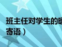 班主任对学生的暖心话（班主任对学生的暖心寄语）