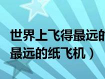 世界上飞得最远的纸飞机怎么折（世界上飞得最远的纸飞机）