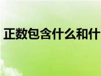 正数包含什么和什么（正数包括什么和什么）