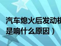 汽车熄火后发动机还很响（车熄火后发动机还是响什么原因）