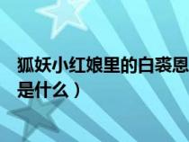 狐妖小红娘里的白裘恩真正身份（狐妖小红娘白裘恩的身份是什么）